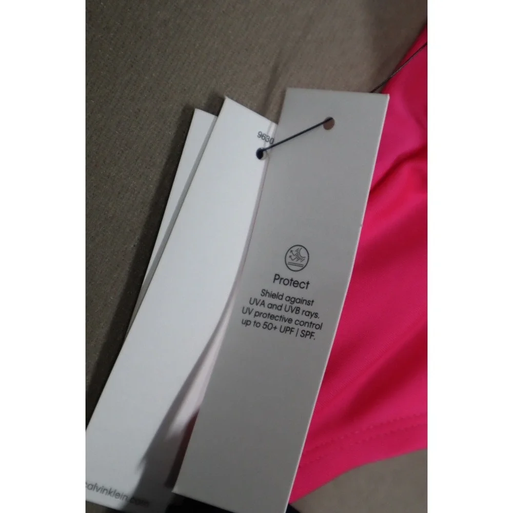 Calvin Klein Big Girls Color Block One Piece Swimsuit - Pink - Size M (8-10)‎